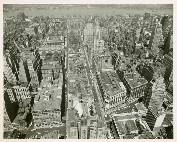 General View - Manhattan - Aerial view - Seventh Avenue - West 34th Street - looking west from Empire State Building, 1951