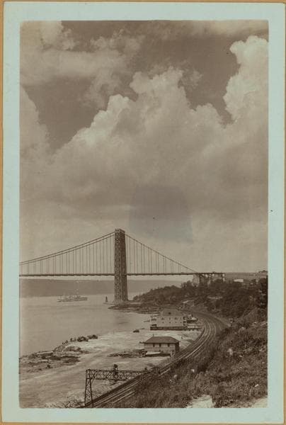 Bridges - George Washington Bridge - [Manhattan tower of the bridge.], 1934
