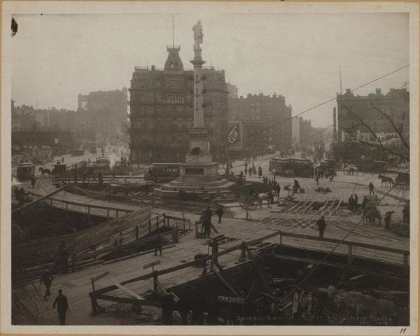 Manhattan: Columbus Circle - Broadway - 8th Avenue., 1900