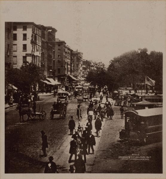 Manhattan: Broadway - Park Place, 1867