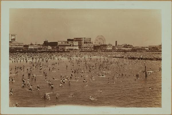 Islands - Coney Island beach - [Half-Moon Hotel - Riegelmann boardwalk.], 1936
