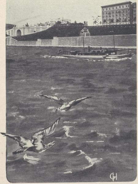 Gracehull Court, southeast corner Riverside Drive and 144th Street; View from the River., 1909