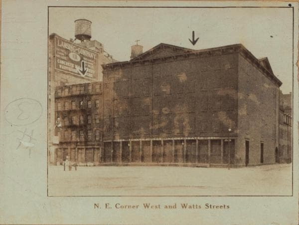 Manhattan: West Street - Watts Street, 1917