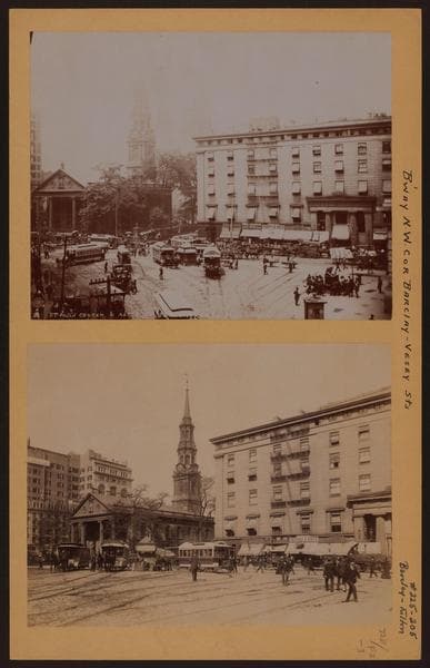 Manhattan: Broadway - Barclay Street, ca. 1885