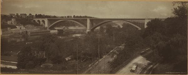 Bridges - Washington Bridge [spans the Harlem River from Manhattan to the Bronx - High Bridge (North).], 1920