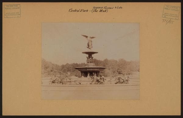 Manhattan: Central Park - Terrace Fountain and the Lake - The Mall., 1890