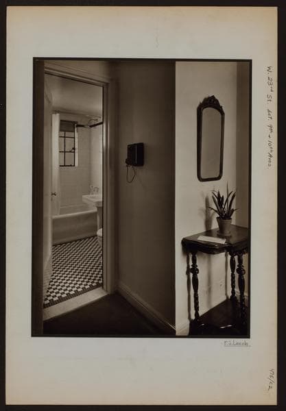 Manhattan: [London Terrace - Typical one room apartment (interior).]