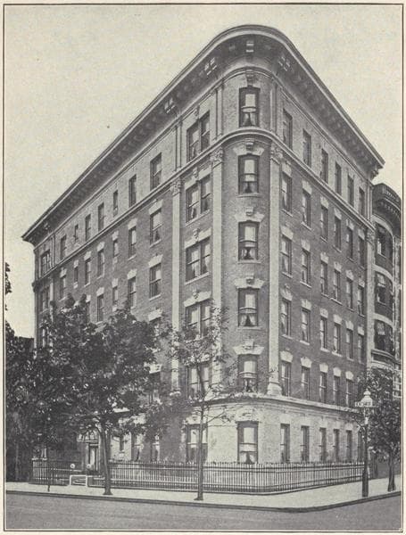 The Maybell, northwest corner St. Nicholas Avenue and 157th Street; Plan of first floor; Plan of upper floors., 1908