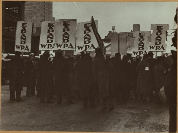Celebrations - Parades - Municipal events - W.P.A. [Works Progress Administration] Parade., 1937; 1937-01