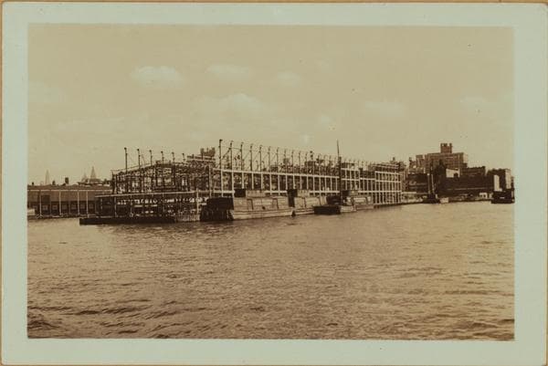 North (Hudson) River - Pier 32 of the North German Lloyd., 1935