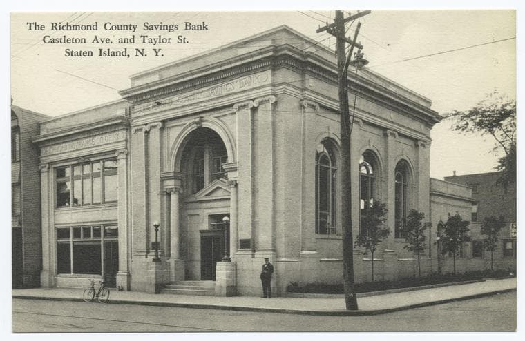 The Richmond County Savings Bank, Castleton Ave. and Taylor St. Staten Island, N.Y.