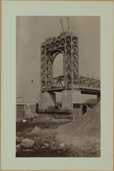 Bridges - Triborough Bridge - [Construction of Randall's Island tower.], 1936