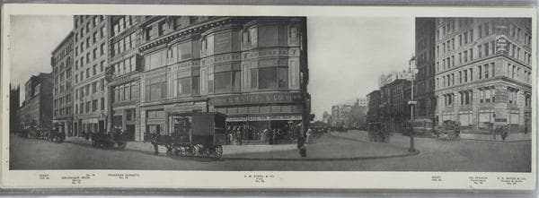 West 13th St. No. 72 - Princess Corsets - Ed. Pinaud, perfumerie - West 14th St. -No. 86 S.N. Wood & Co.]