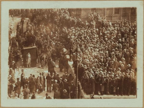 Strikes and demonstrations - [Panoramic scene of a disturbance at Union Square.], 1934