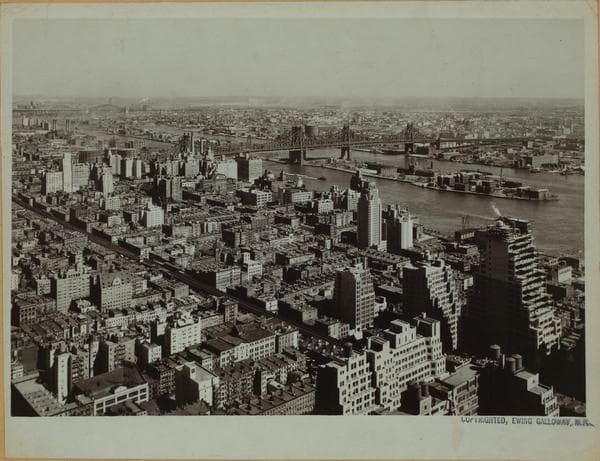 General view - Midtown Manhattan - Queensboro Bridge., 1930