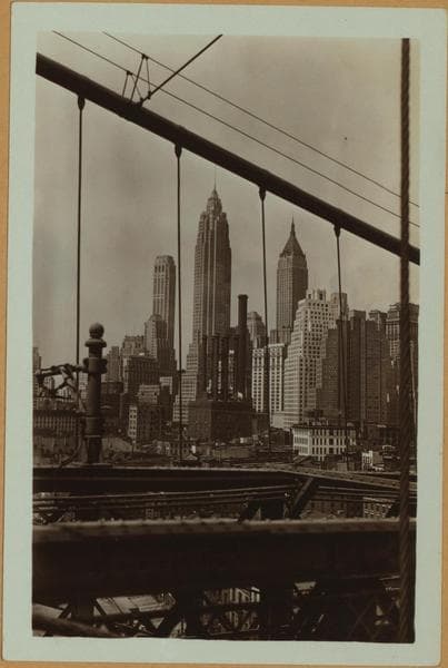 Bridges - Brooklyn Bridge - [Lower Manhattan skyline.], 1930–1935