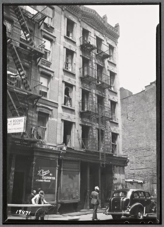 Tenements & storefronts; H. Yager, carpenter: 61 Sheriff St-Delancey St., Manhattan, 1938