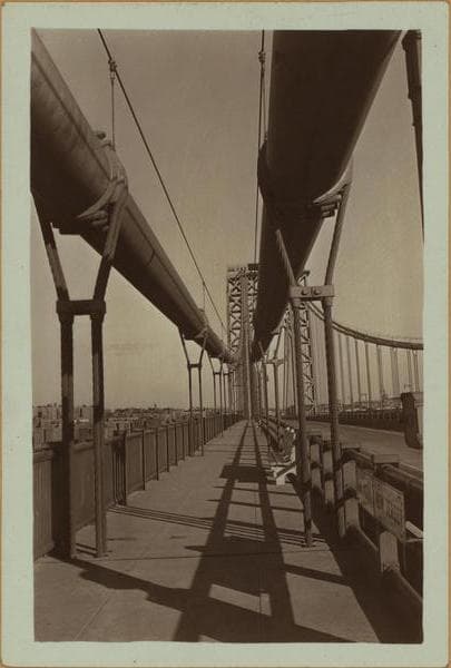 Bridges - George Washington Bridge - [View of the bridge from State line between New York and New Jersey.], 1932