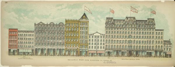 Broadway, West Side. Bleecker to Third St., 1899