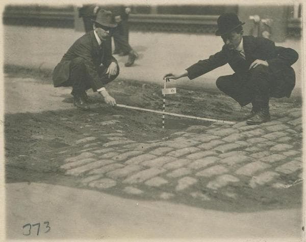 Street furniture - Street pavement., 1915