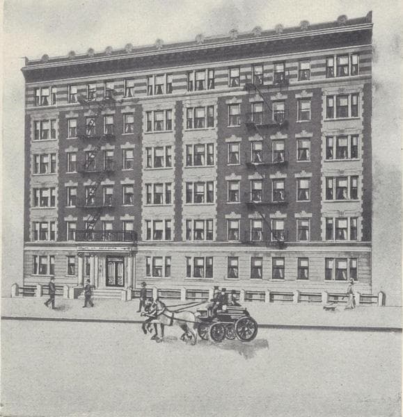 The Rotherwood, 717 West, 177th Street; Plan of first floor; Plan of upper floors., 1909