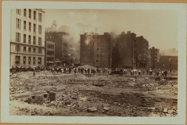 Fires, accidents and tragedies - [Fire in a building.], 1930