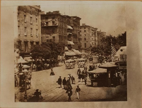 Manhattan: Broadway - Park Row, ca. 1863