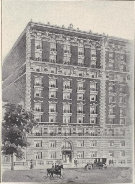 The Fiora-Ville and Paterno, 616 and 620 West 116th Street, near Riverside Drive ; Plan of first floor ; Plan of upper floors., 1908