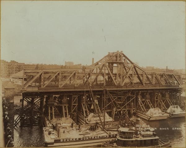 Bridges - Harlem River Bridges - Willis Avenue Bridge -[Construction.], 1915