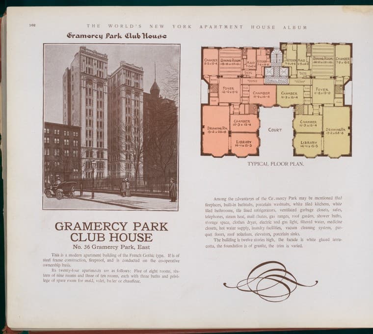 Gramercy Park Club House. No. 36 Gramercy Park, East., 1910-03
