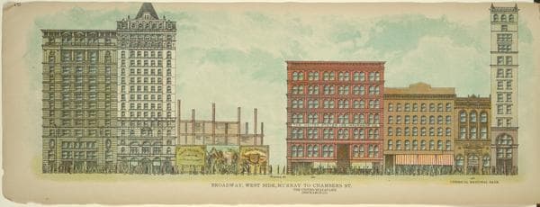 Broadway, West Side. Murray to Chambers St., 1899