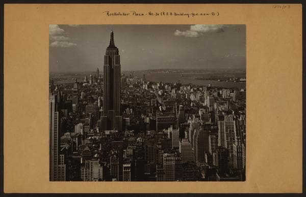 General view - [Midtown Manhattan - Rockefeller Plaza from R.C.A. Building.]