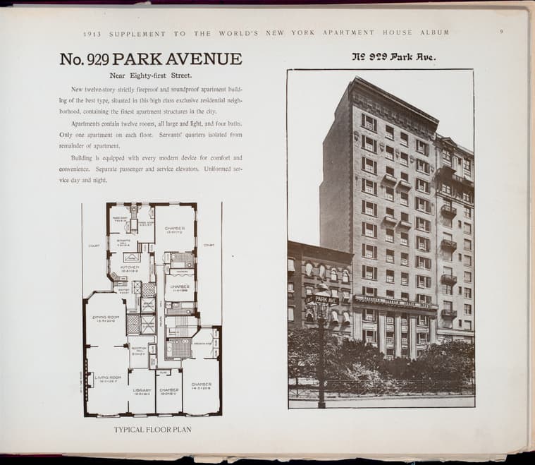 No. 929 Park Avenue. Near Eighty-first Street., 1889