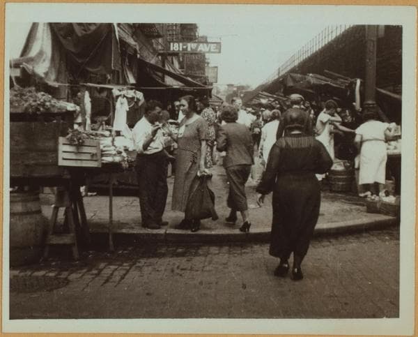 Occupations - Peddlers - Foodstuffs - The pushcart market., 1938