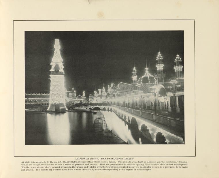 Lagoon at Night, Luna Park, Coney Island, 1905