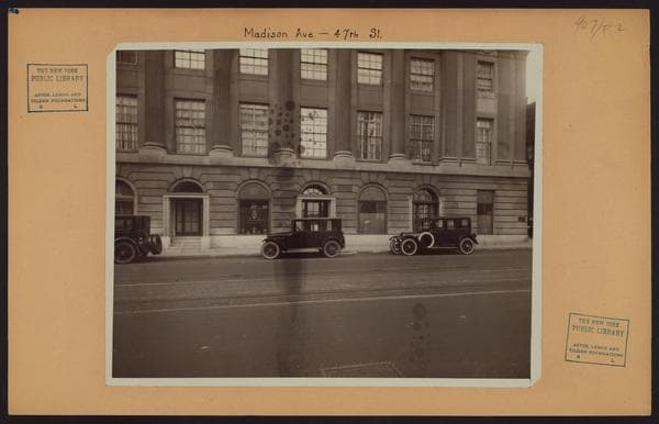 Manhattan: Madison Avenue - 47th Street (East), 1921