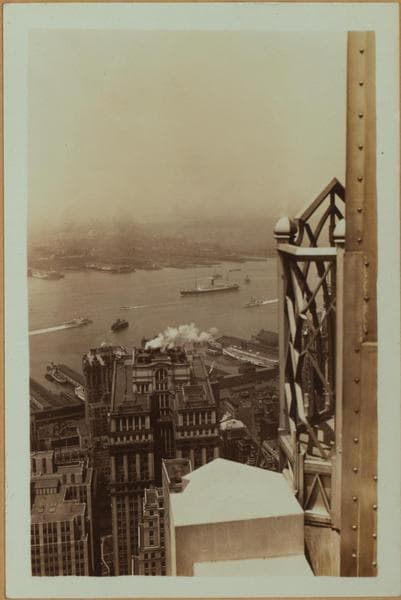 General view - [Manhattan - Between Pine and Cedar Streets - 60 Wall Street Tower (West).], 1933