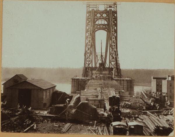 Bridges - George Washington Bridge - [Construction of the bridge, connecting Manhattan, New York to New Jersey.], 1929–1931