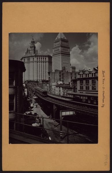Manhattan: Park Row - Chatham Square, 1938