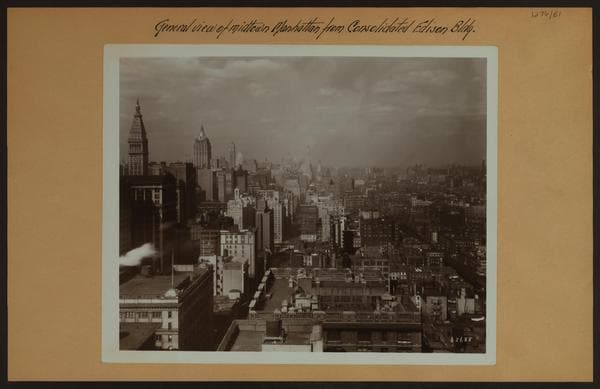 General view - Midtown Manhattan from Consolidated Edison building., 1929