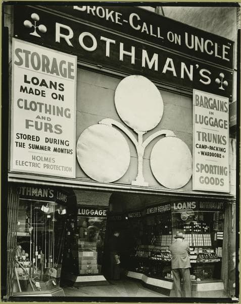 Occupations - Pawn shop., 1938