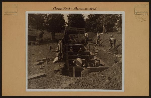 Manhattan: Central Park - Transverse roads [Transverse road No. 1]., 1936