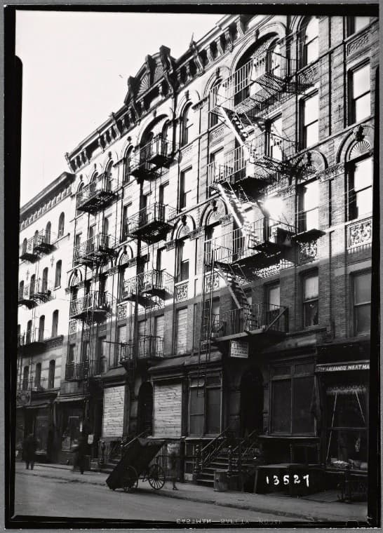 Storefronts and tenements: 251-259 Elizabeth St-Prince-E. Houston St, Manhattan, 1934