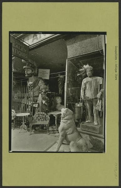 Occupations - Antique store., 1936