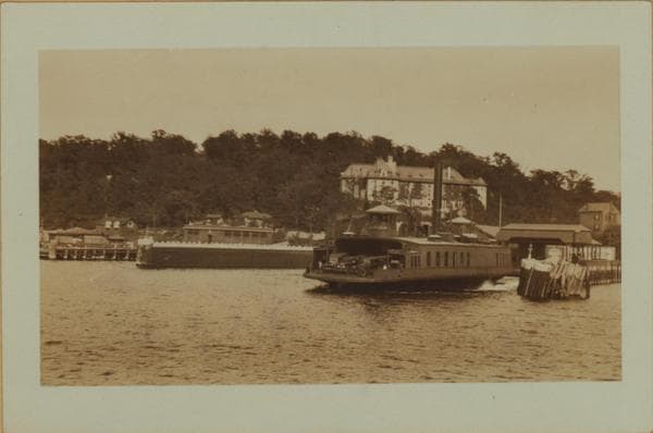 North (Hudson) River - shore and skyline - George Washington Bridge., 1926