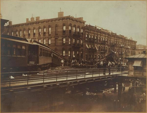 Fires, accidents and tragedies - [Elevated railroad accident.], 1905–1906