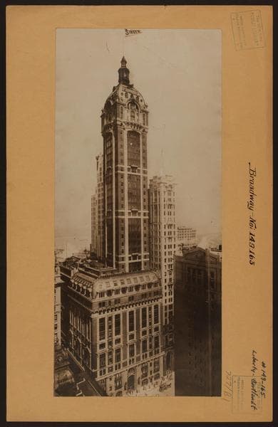 Manhattan: Broadway - Liberty Street, 1922