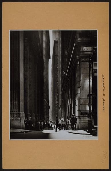 Manhattan: Exchange Place - Broadway, 1938