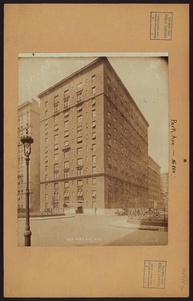 Manhattan: Park Avenue - 77th Street, 1919