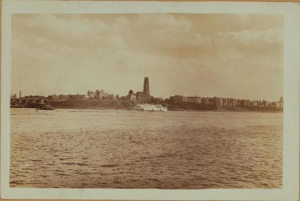 North (Hudson) River - Shore and skyline - Manhattan - 59th Street - George Washington Bridge., 1931